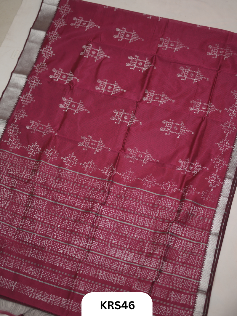 Mangalagiri Handblock Kollam Saree - DIWALI SPECIAL