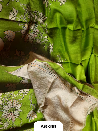 Gaachi by Nethi Tassar – Hand Block & Screen Print Saree with Blouse Piece