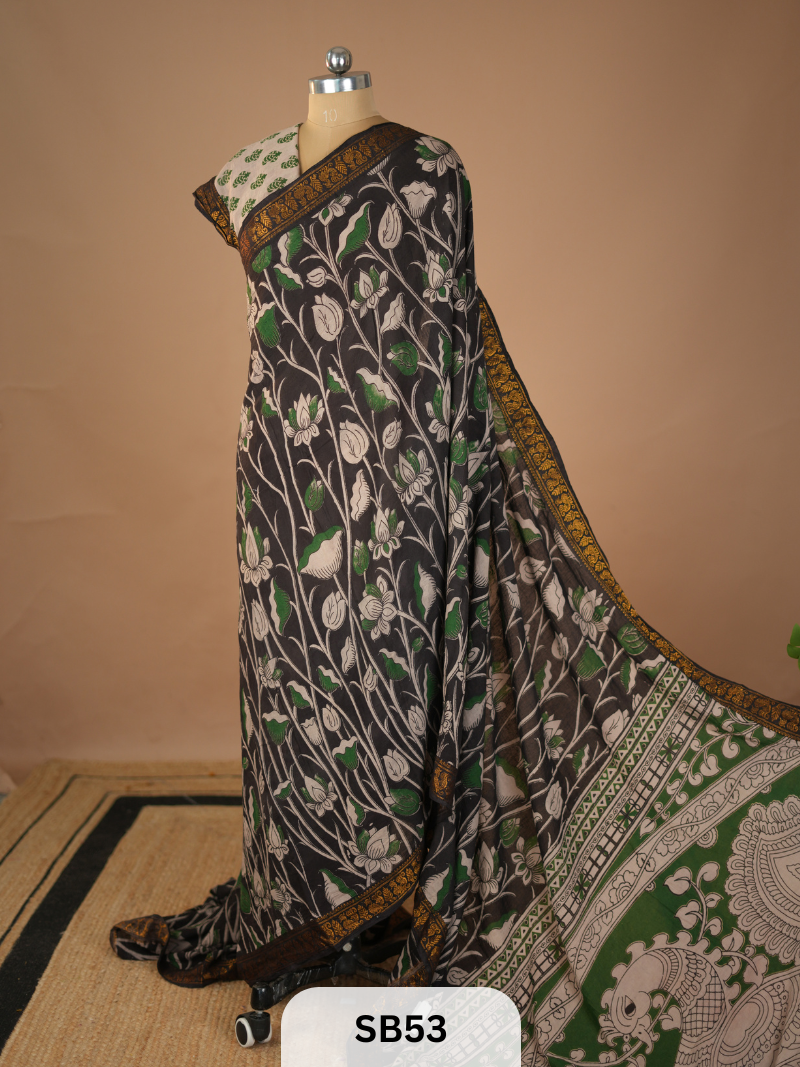 SUNGUDI X KALAMKARI SAREE