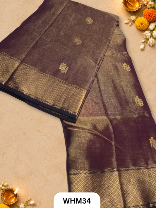 Tissue Maheshwari Handloom All Over Buttas Saree - VAIRAOSI INSPIRED