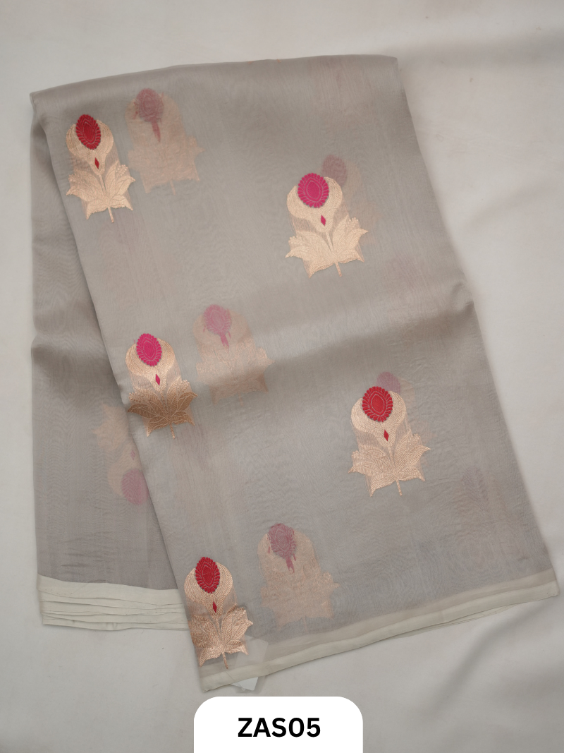 Pure Kora Organza Handloom Saree