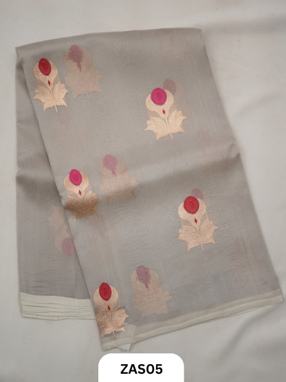Pure Kora Organza Handloom Saree