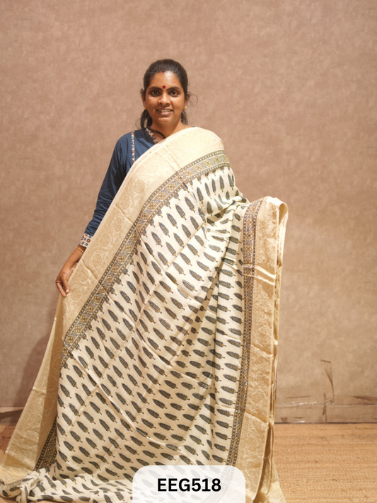 AJRAKH DOLA SILK SAREE