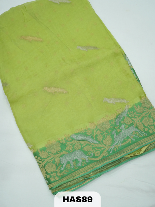 BANARAS MASHRU SATIN BORDER SAREE