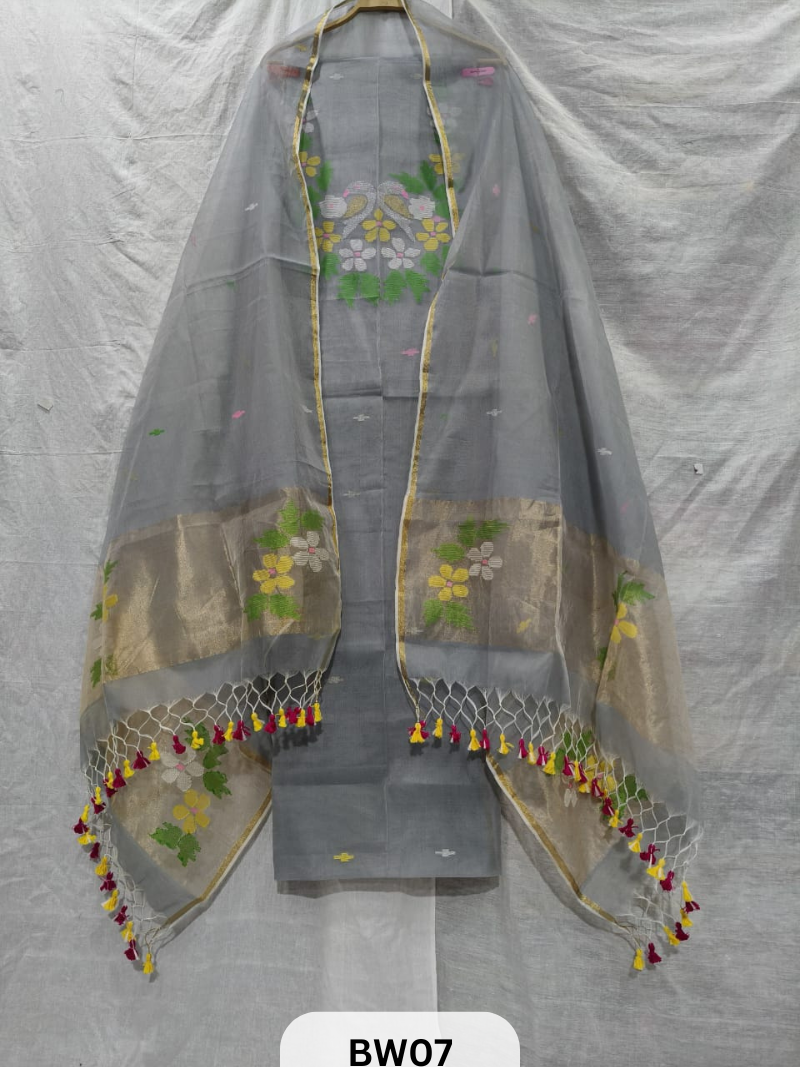 MUSLIN JAMDHANI PAITHANI TOP & DUPATTA | HANDLOOM