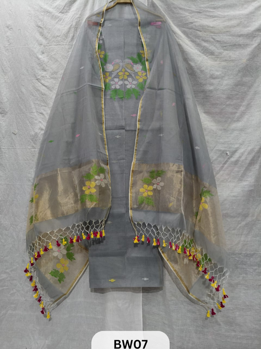 MUSLIN JAMDHANI PAITHANI TOP & DUPATTA | HANDLOOM