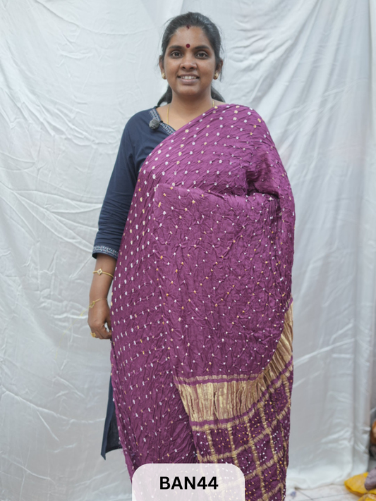 SEMI GAJI BANDHANI GHARCHOLA PALLU