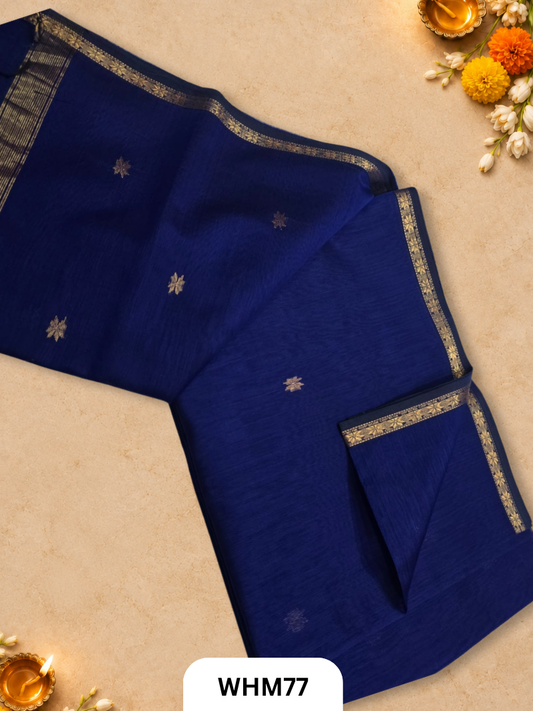 Maheshwari Handloom Small Border Butti Saree