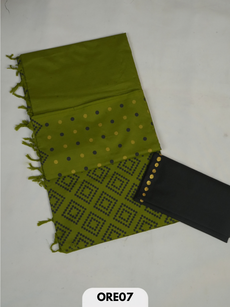 South cotton handblock print saree
