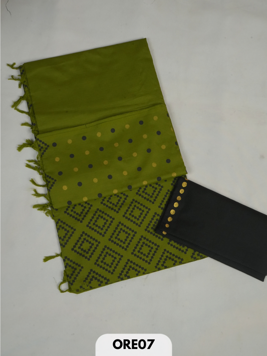 South cotton handblock print saree