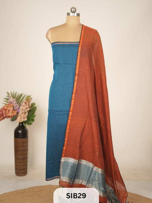 COTTON JAMDHANI TOP WITH DUPATTA