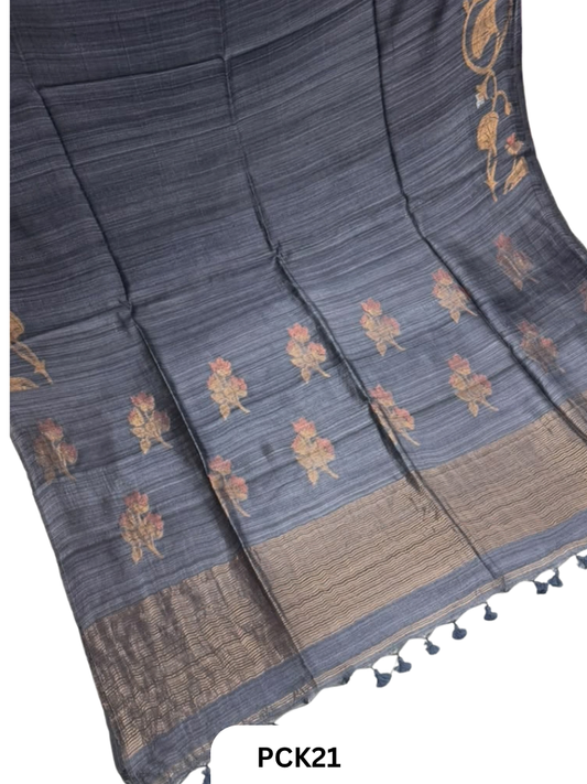 Pure Handloom Matka Handweaving Jamdani Motifs  Saree