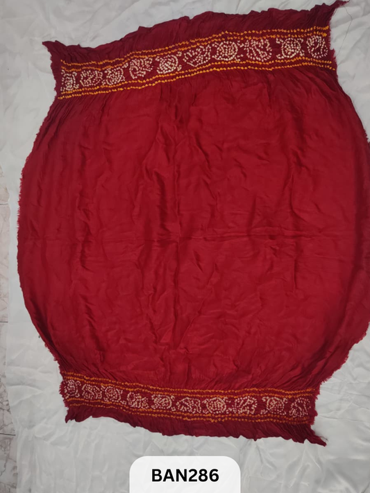 SEMI GAJI  BHANDHEJ BLOUSE-1 MTR
