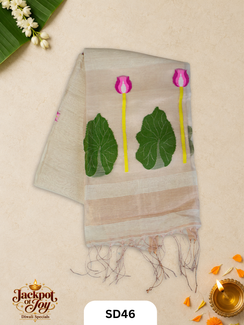 Pure Linen Silk Handloom