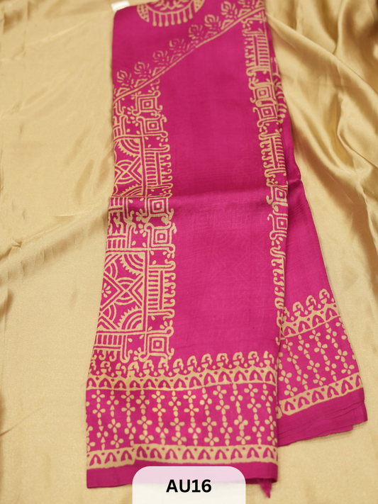 SOFT SILK BLEND TUSSAR | WITH BLOUSE