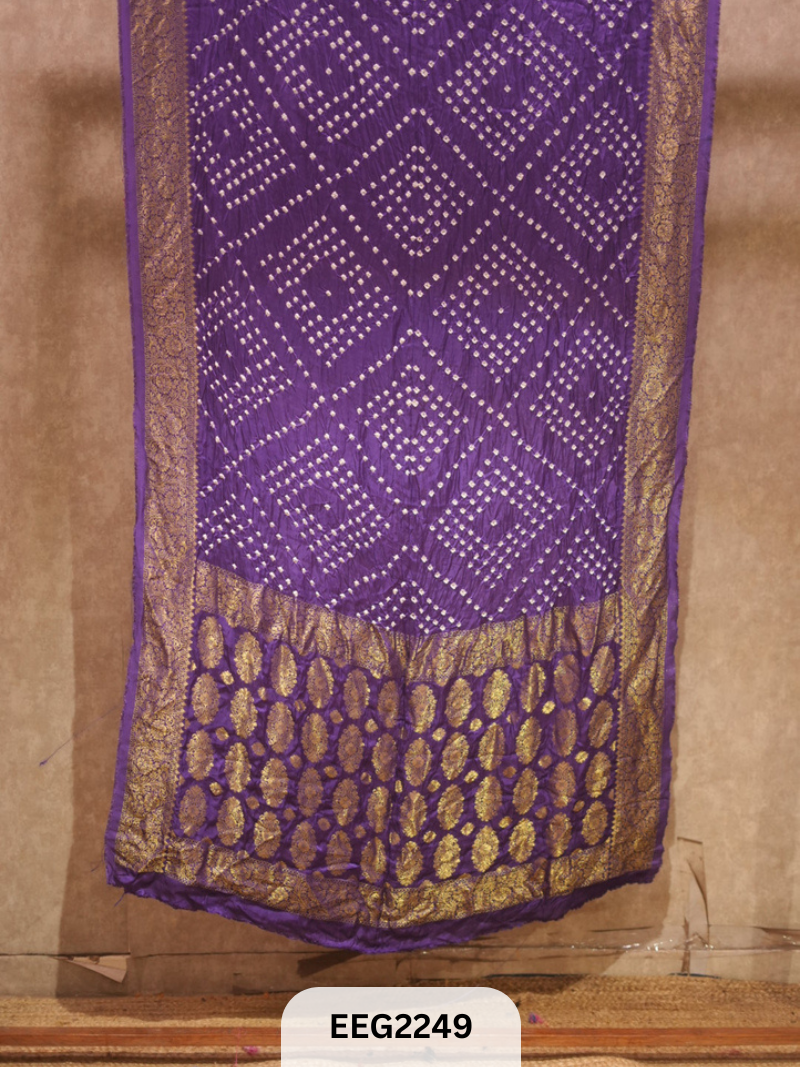 MODAL FUSIOIN SAREE WITH DOLA BORDER - EXCLUSIVE