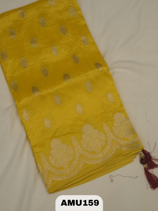 BANARAS RUSSIAN SILK SAREE WITH PRINTED