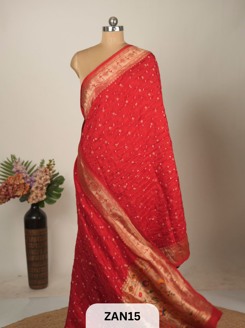 BANARASI BANDHINI WITH PAITHANI BORDER SAREE