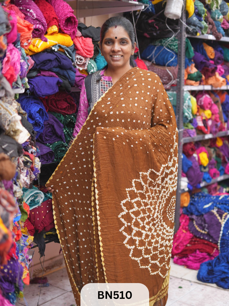 SEMI TISSUE WITH MAKDI PALLU - LADGI PATTA