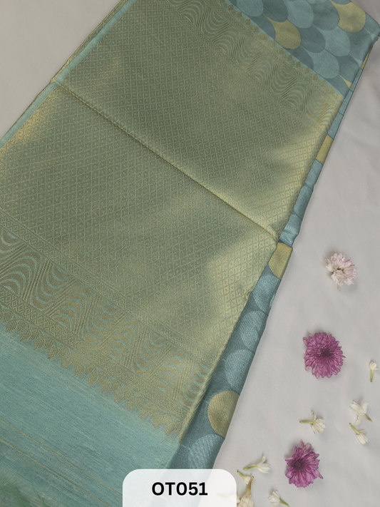 Mul Zari Saree - Tussar Mix - Raw Mango Design