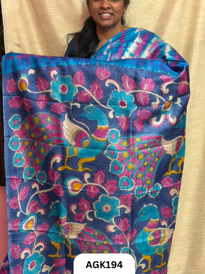 Gaachi by Nethi Tassar – Hand Block & Screen Print Saree with Blouse Piece