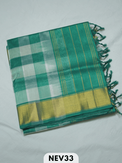 PALUM PAZHAMUM BIG CHECKS SILK COTTON SAREE