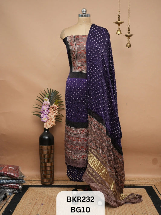BANDHANI AJRAKH WITH LAGDI PATTA | SALWAR SUIT