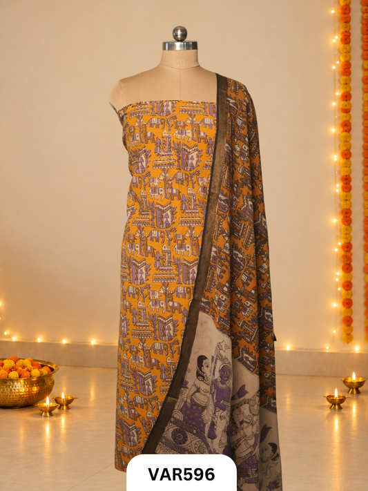 Kalamkari 2 Pcs Salwar Suit - Top2.5 Mtr and Duppatta