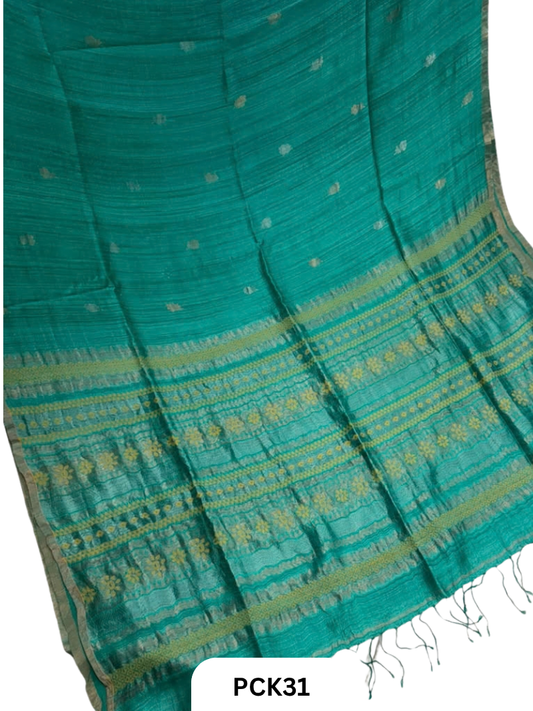Pure Handloom Matka Banarasi Handweaving Jamdani Motif Saree