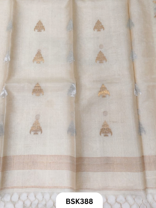 Pure Gicha By Gicha Tussar Silk with Jamdani weave