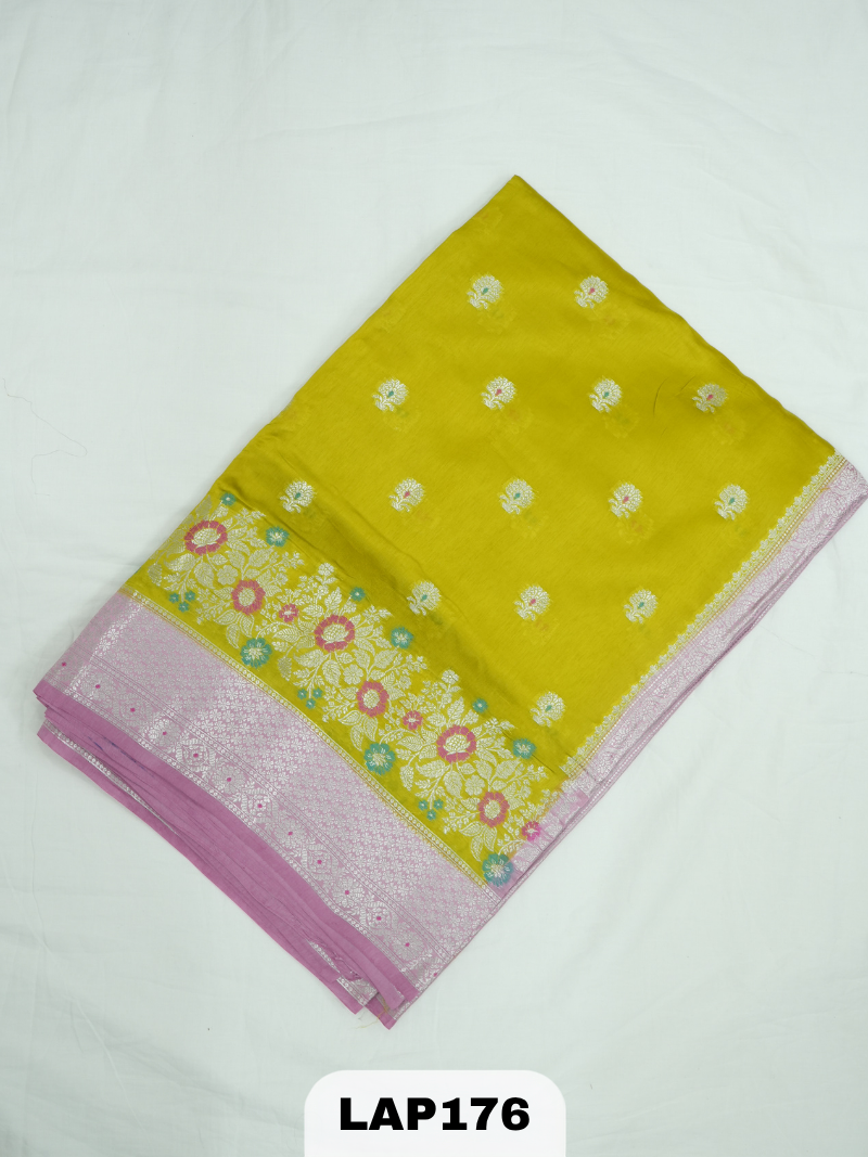 Banaras kora dupion silk saree