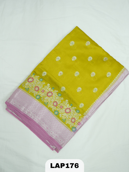 Banaras kora dupion silk saree