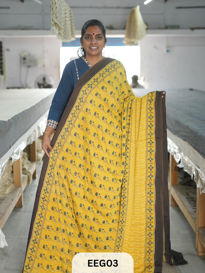 AJRAKH MODAL SAREE