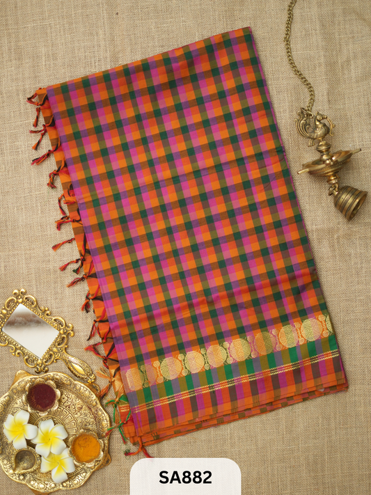 PURE HANDLOOM SILK COTTON SAREE | KATTAM