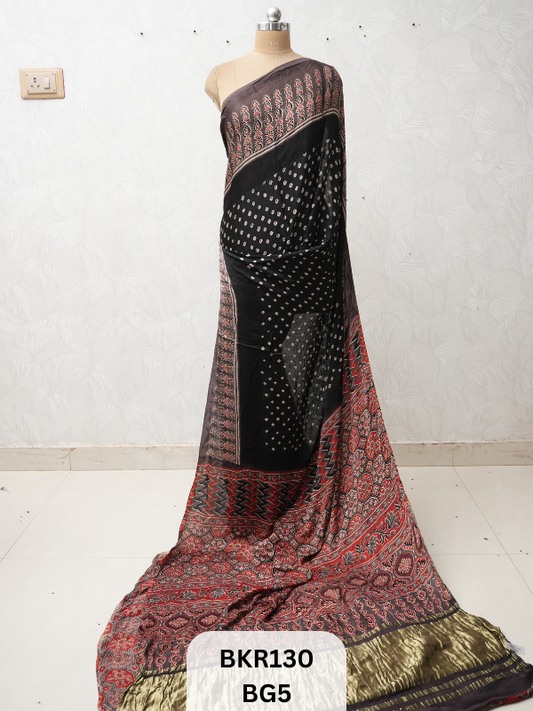 BANDHANI & AJRAKH MODAL SAREES | LAGDI PATTA