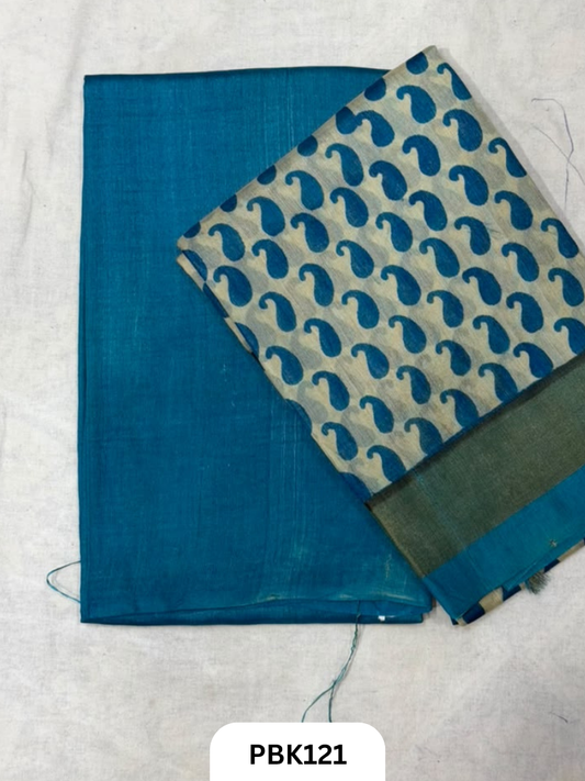 Pure Tussar Silk Salwar 2pc Top 2.5 + Duppatta 2.5  44 width