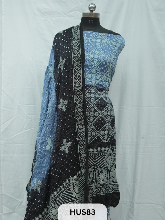 LUCKNOWI CHIKANKARI -3 PCS SALWAR SUIT