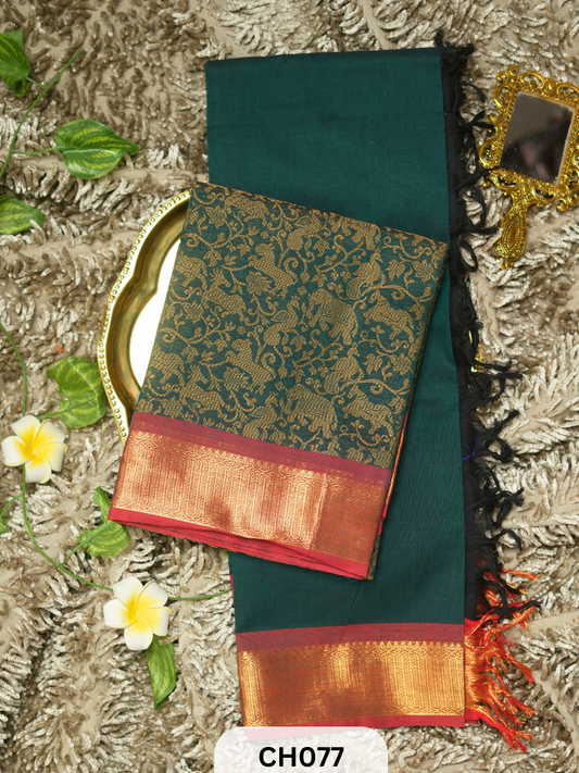 Chettinad Vanasingaram Exclusive HandloomCotton Salwar Suit - 2Pcs Unstitched