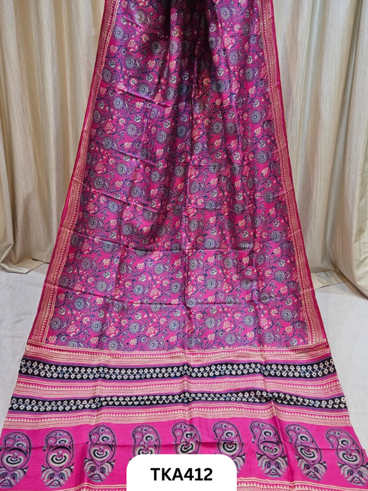 Murshidabad Silk Hand Painted Saree