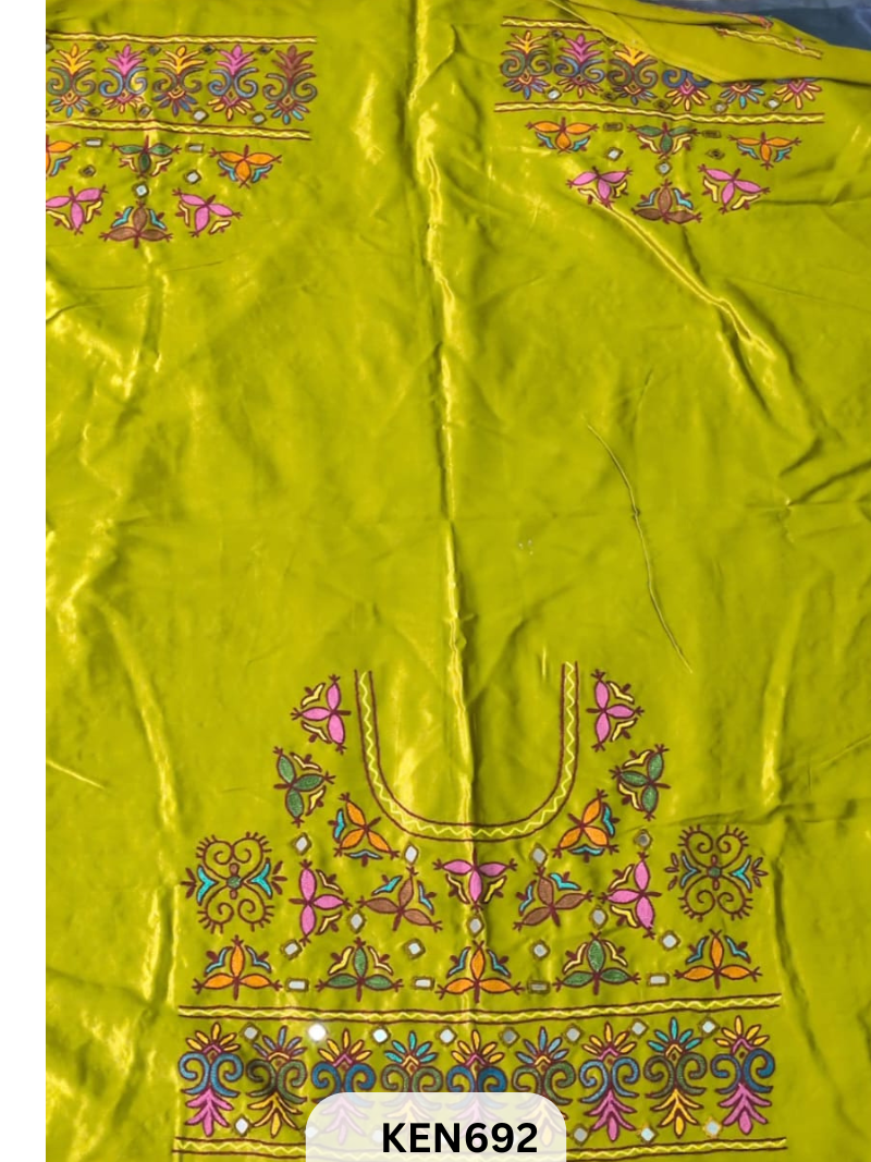MASHRUSILK HAND AARIWORK UNSTITCHED BLOUSEPIECE