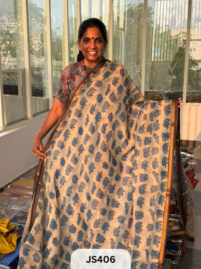 PREMIUM PURE KOTA KALAMKARI SAREE