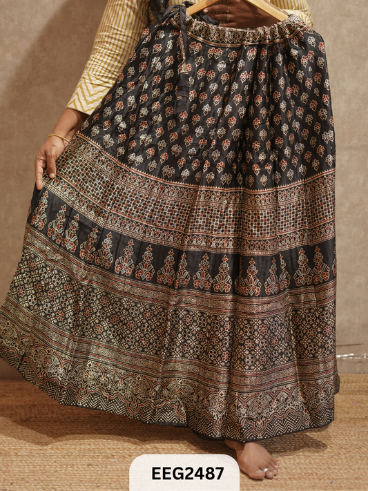 MUSHRU SKIRT 6 MTRS. FLARE-FREE SIZE