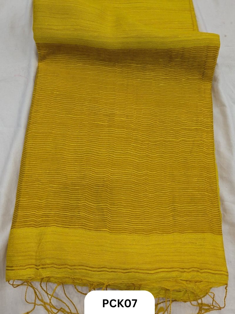 Pure Handloom Matka Plain Saree