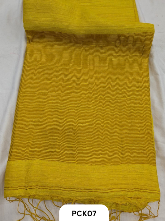 Pure Handloom Matka Plain Saree