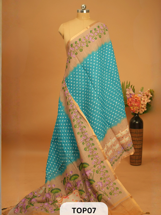 SEMI LINEN SAREE