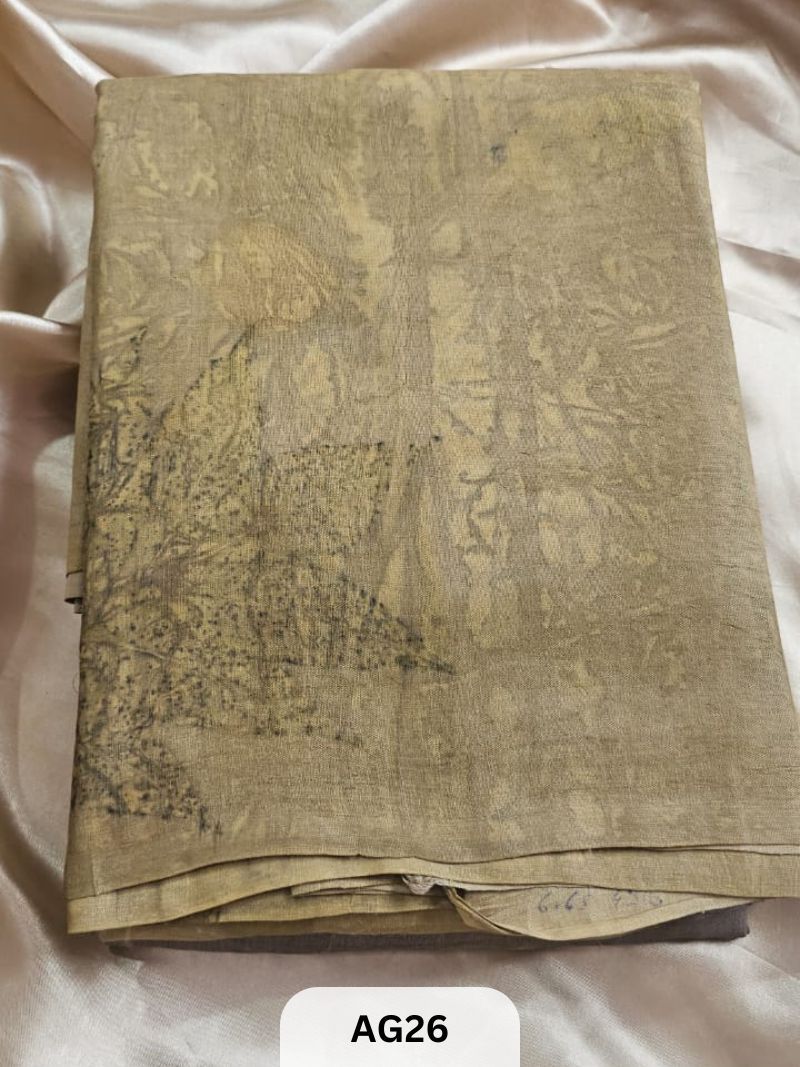PURE GACHI TUSSAR WITH SILK MARK | ECO - NATURAL PRINT