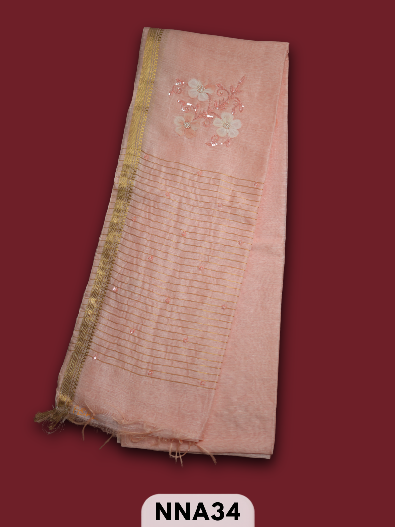 PURE TUSSAR DESIGNER PIECE SAREE