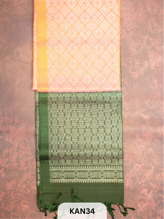 KANCHIPURAM HANDLOOM PURE SOFT SILK