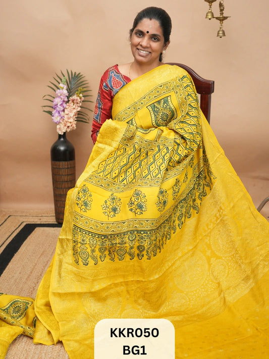 DOLA SILK - AJRAKH HANDBLOCK PRINT