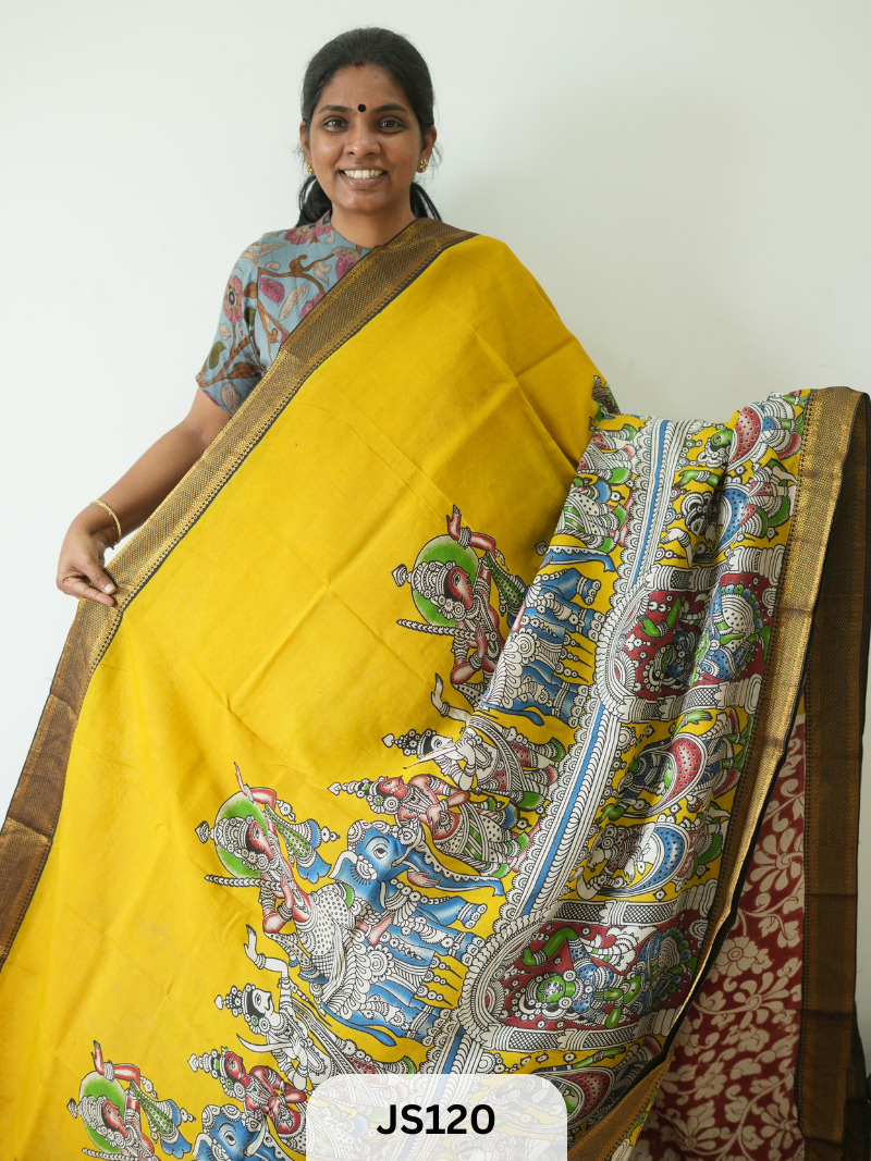 PURE CHENNURI SILK WITH MANGALAGIRI NIZAM BORDER